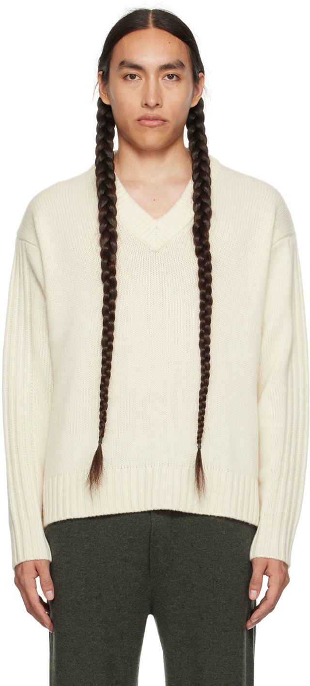 Lisa Yang Off-white 'the Loup' Sweater In Cr Cream
