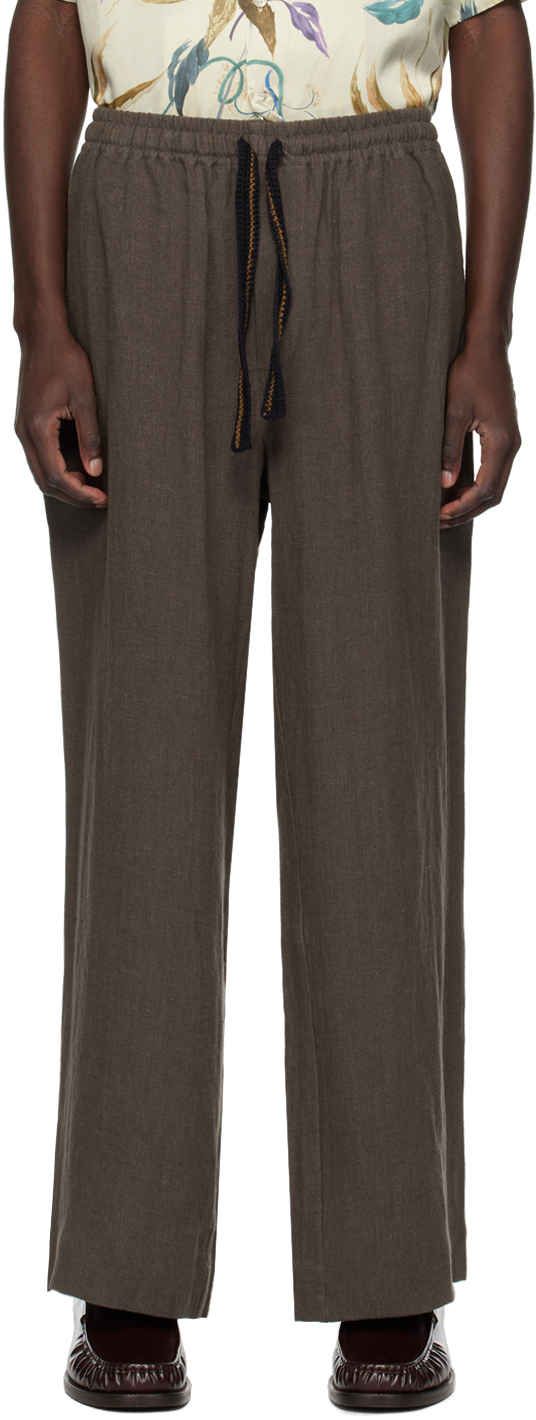 Brown Wide-Leg Trousers