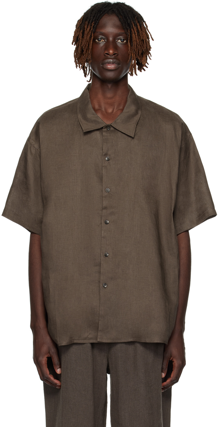 Shop Commas Brown Oversized Shirt In Chocolate