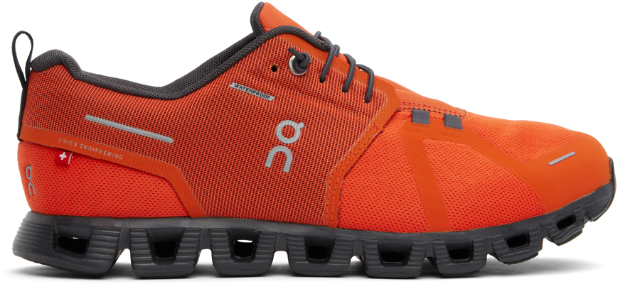 ON ORANGE CLOUD 5 WATERPROOF SNEAKERS