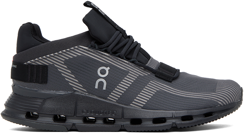 On Black & Gray Cloudnova Void Sneakers In Eclipse/black