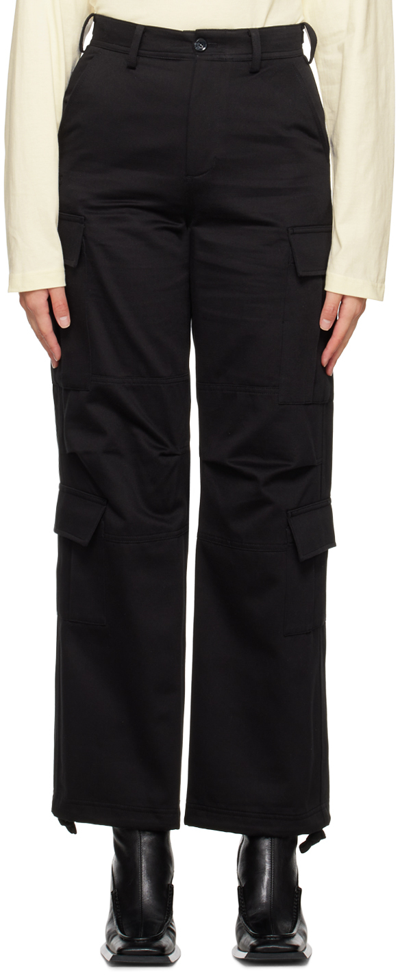 Kijun Black Flap Pocket Trousers