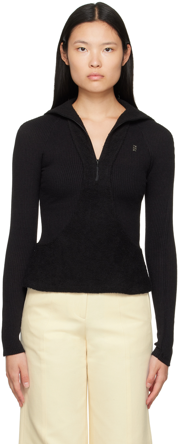 Kijun Black Half-zip Sweater