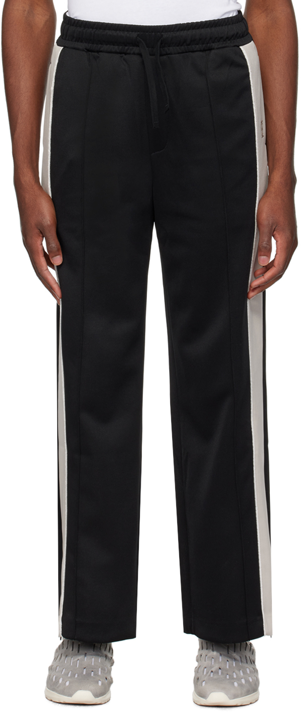 Kijun Black Slit Track Trousers