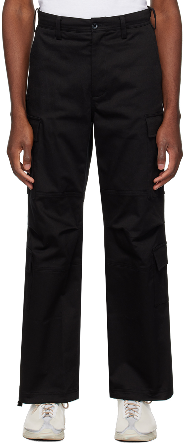 Kijun Black Woody Cargo Trousers