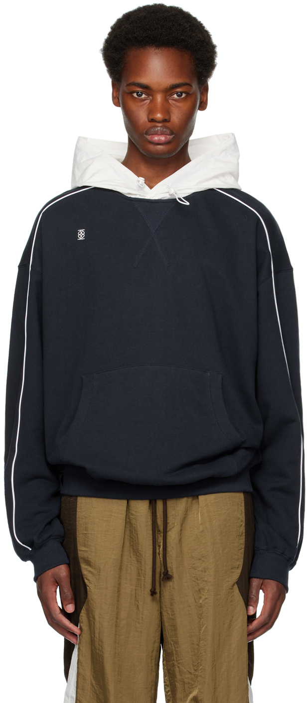 Navy Alvy Hoodie by Kijun on Sale