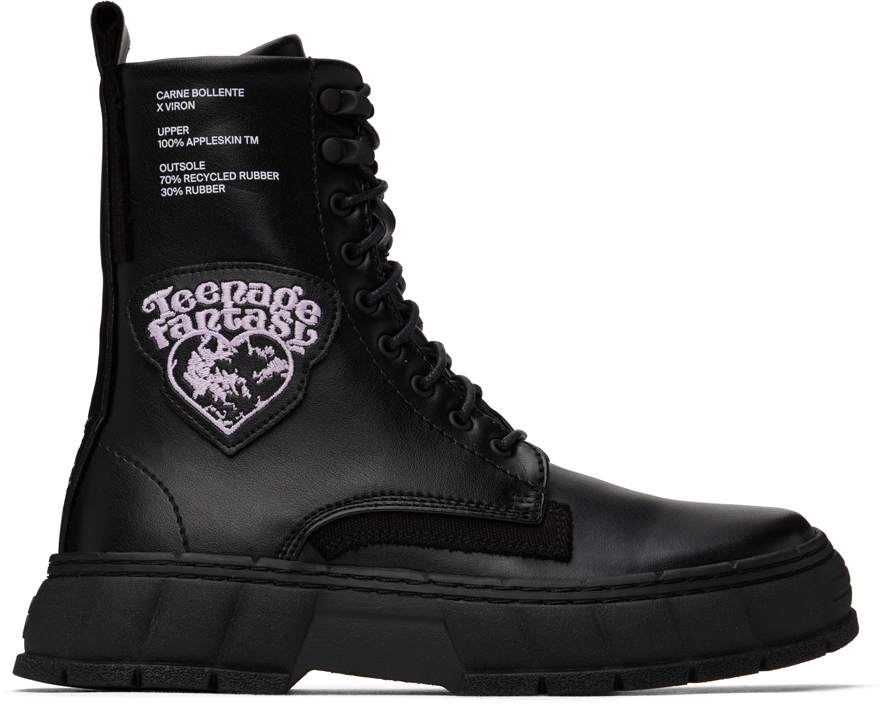 Viron Black Carne Bollente Edition 1992 Boots In 940 Black/pink