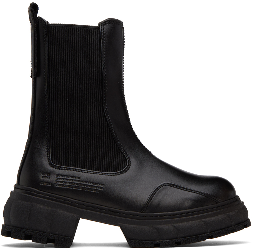 Viron Black Paradigm Chelsea Boots In 900 Black
