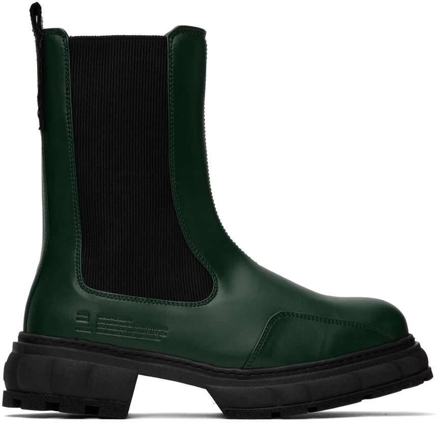 Viron Ssense Exclusive Green Paradigm Chelsea Boots In 590 Forest Green