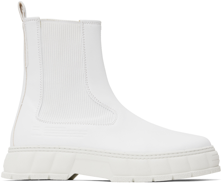 White 1997 Chelsea Boots by Virón on Sale