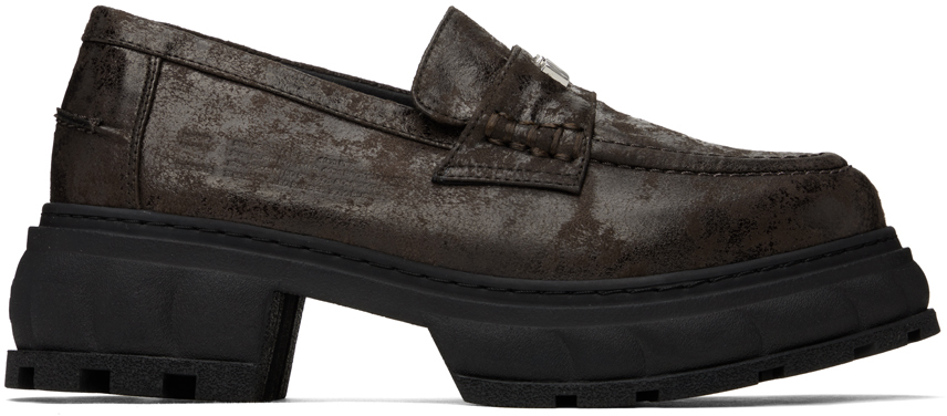 virón brown quantum copper loafers