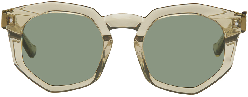 Grey Ant Composite Geometric Sunglasses GREY ANT Composite Sunglasses - Translucent Olive | Garmentory main image 2