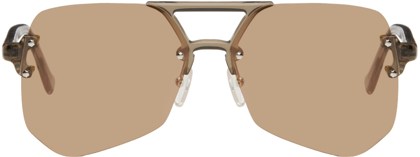 Shop Grey Ant Gray Yesway Sunglasses In Nude/monochrom