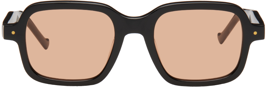Grey Ant Black Sext Sunglasses In Black/amber