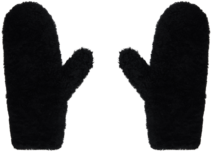 Umber POSTPAST Black Appliqué Gloves