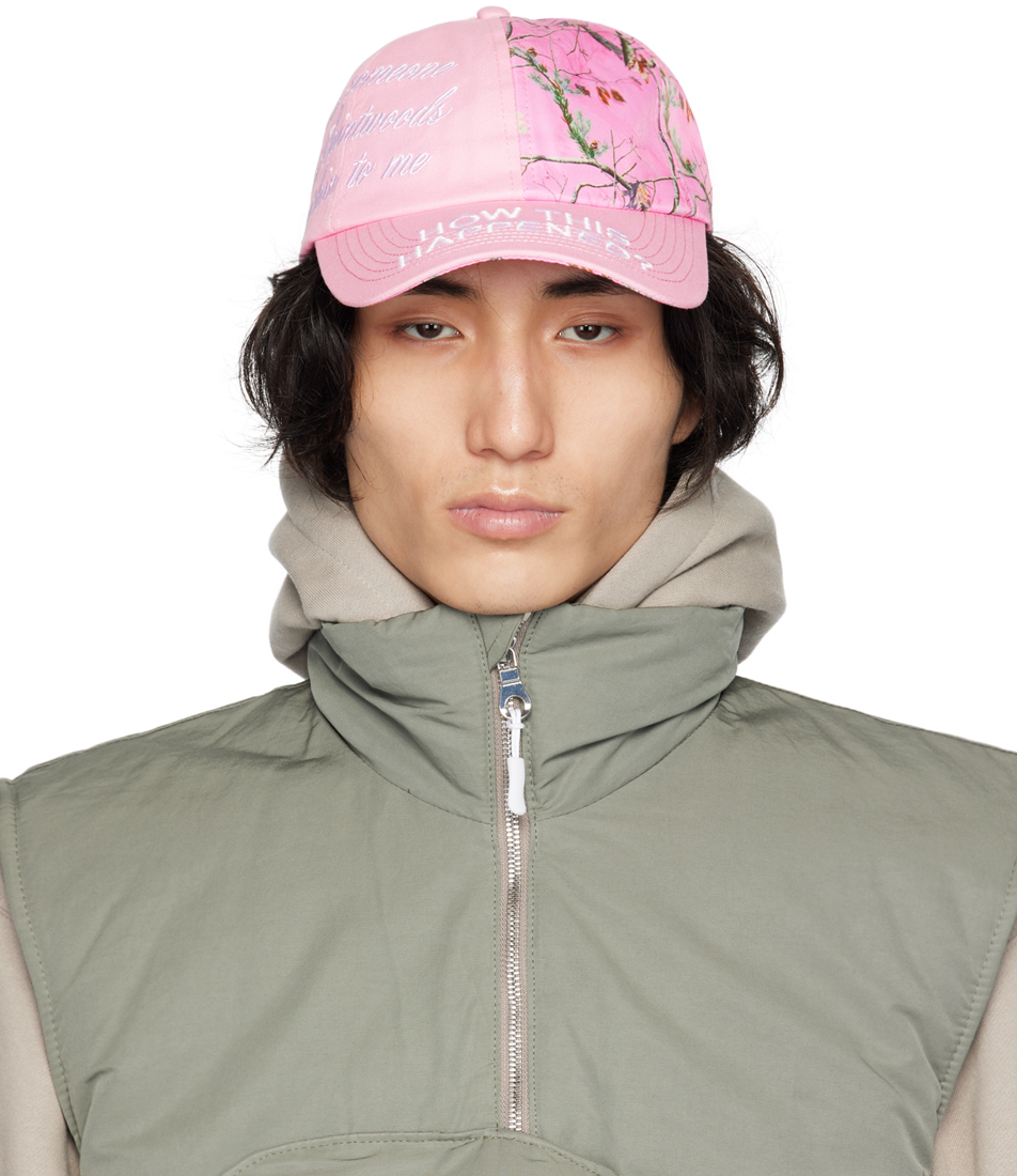 Saintwoods Pink Twisted Cap In Pink/camo