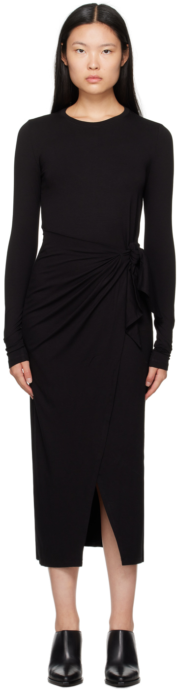 Isabel Marant Etoile: Black Lisy Midi Dress | SSENSE