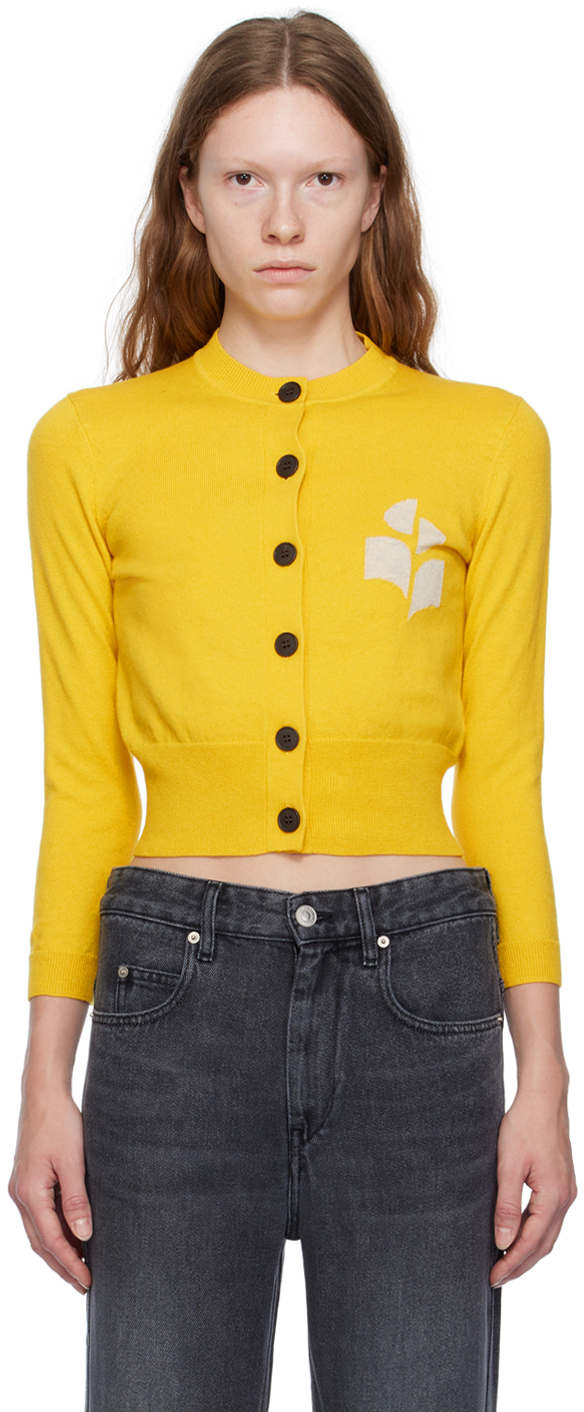 Isabel Marant Étoile Yellow Newton Cardigan In 10su Sunshine