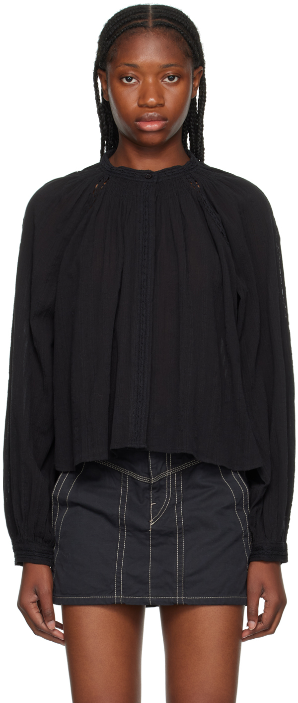 Isabel Marant Étoile Black Imayae Shirt In 01bk Black