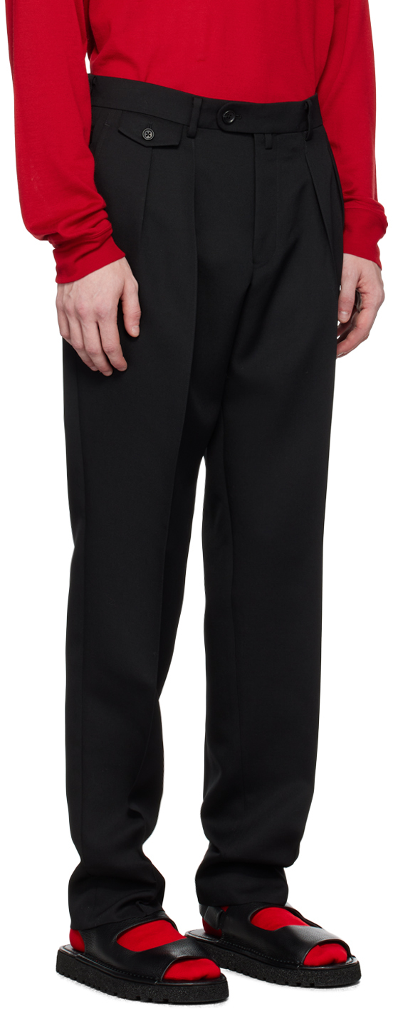 RAINMAKER KYOTO Black Pleated Trousers | Smart Closet