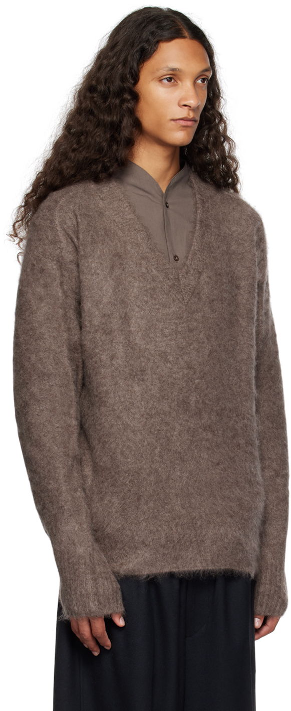 RAINMAKER KYOTO Brown V-Neck Sweater | Smart Closet