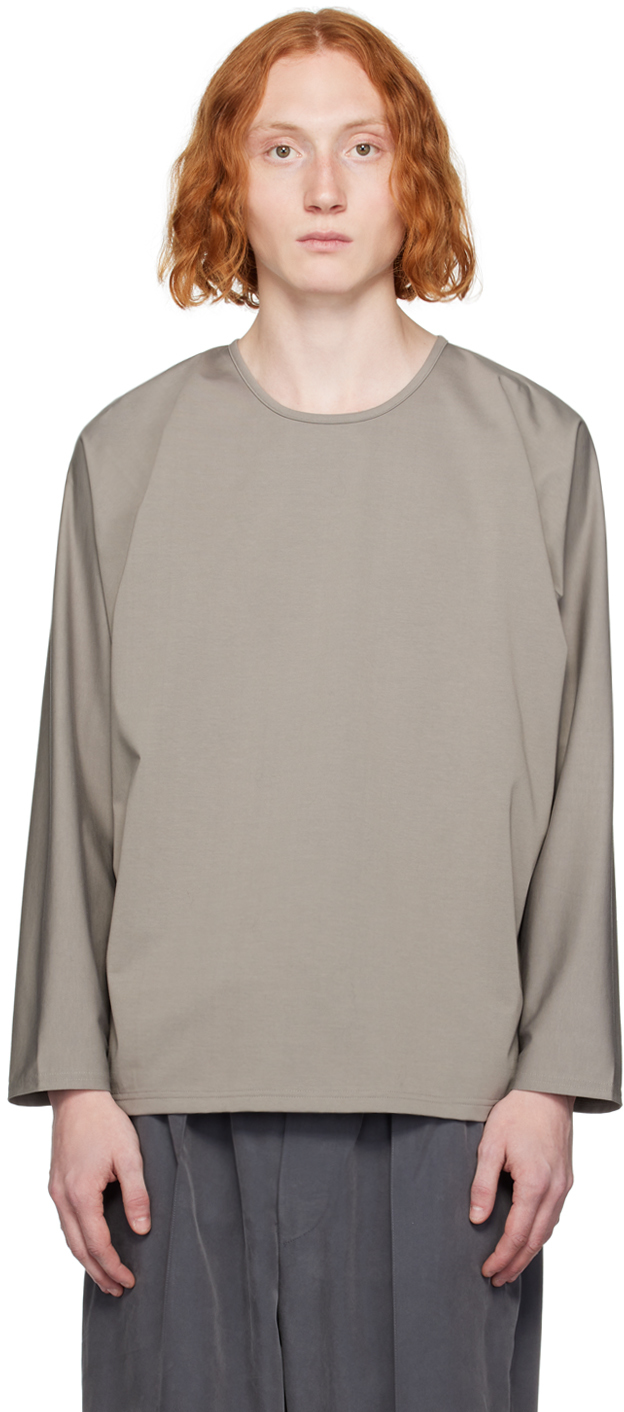 Taupe Dolman Long Sleeve T-Shirt