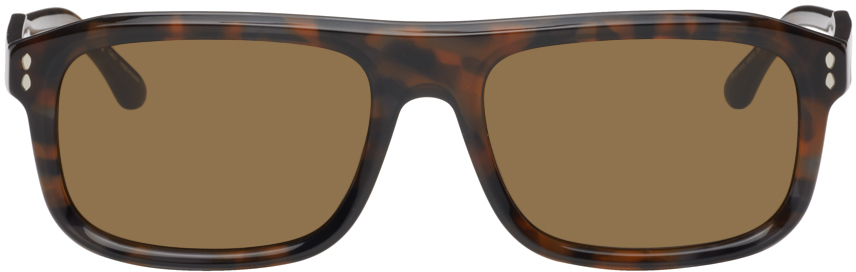 Isabel Marant Tortoiseshell Rectangular Sunglasses In 86 Hvn