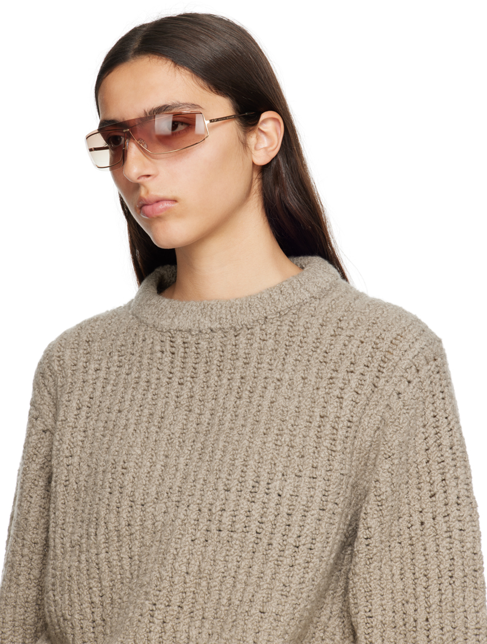 Isabel Marant Gold Show Shield Sunglasses | Smart Closet display picture 3