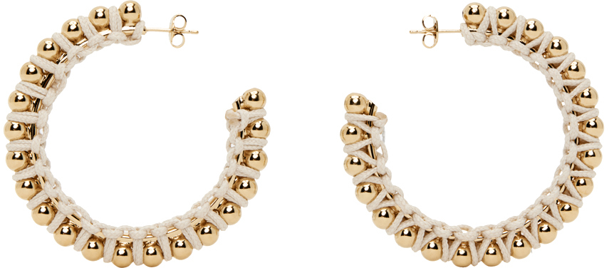 Gold & Beige Bonni Earrings