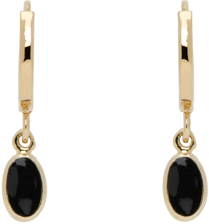 Isabel Marant Gold Casablanca Earrings In 01bk Black