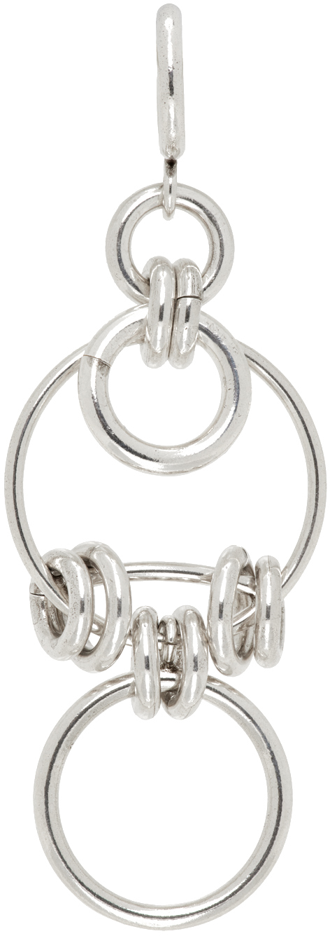 Silver Multi Ring Boucle Single Earring by Isabel Marant on Sale