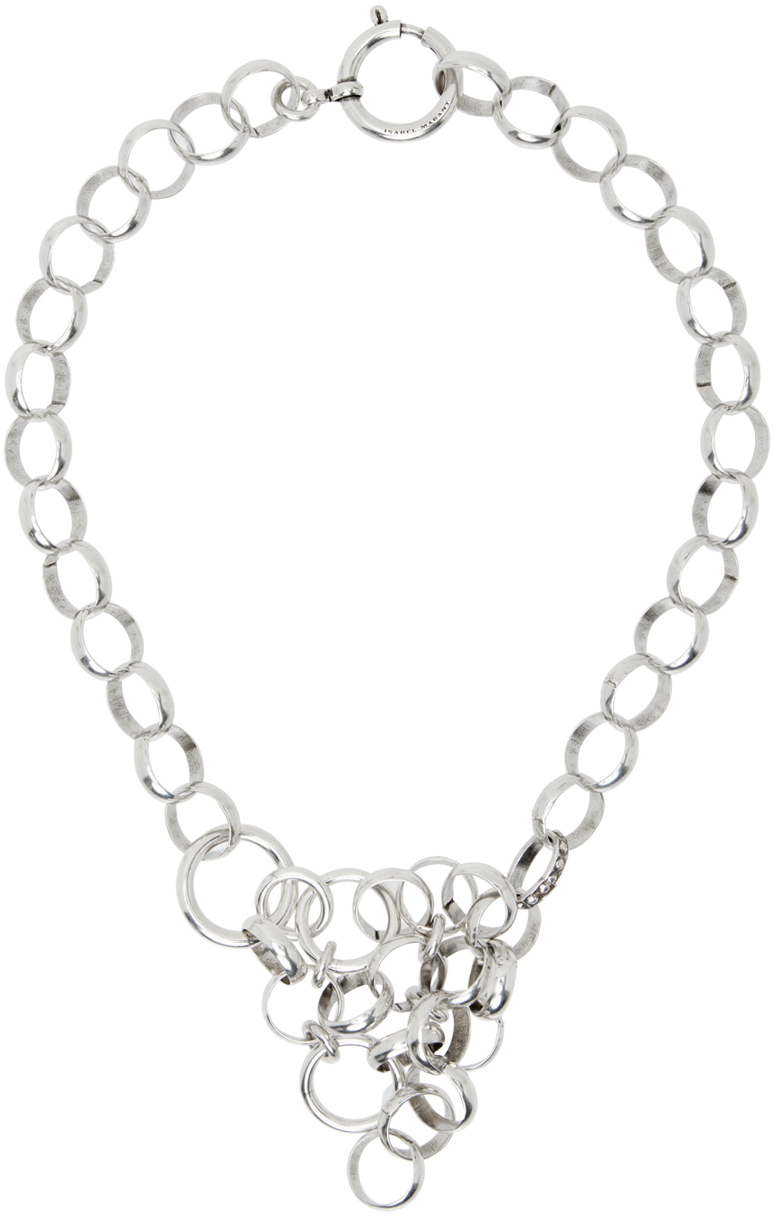 Isabel Marant Silver Cable Chain Necklace