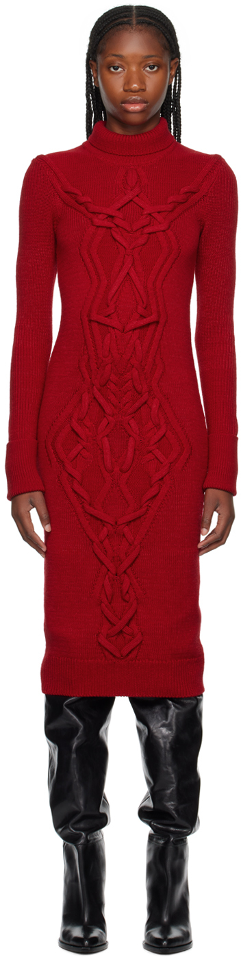 Isabel Marant Red Adrienne Midi Dress In 70rd Red