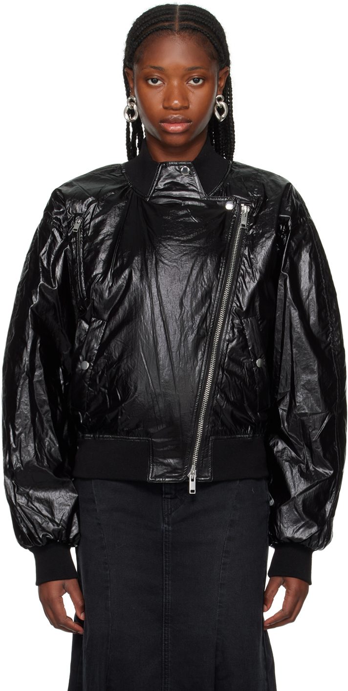 Shop Isabel Marant Black Daylite Bomber Jacket In 01bk Black