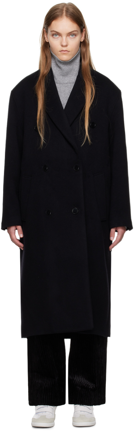 Black Theodore Coat by Isabel Marant on Sale