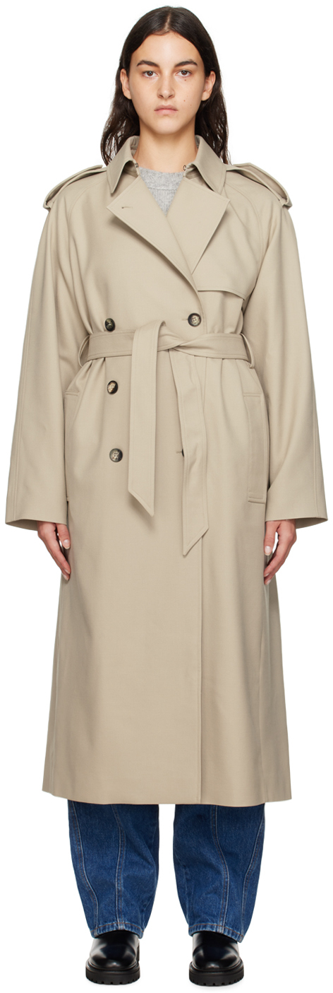 Beige Jepson Trench Coat by Isabel Marant on Sale