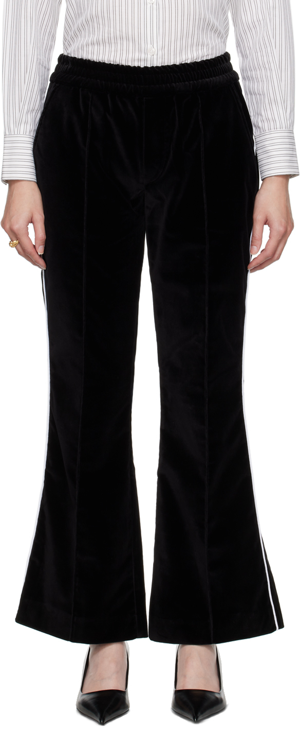 【関税込み】ERNEST W. BAKER ブラック フレア ラウンジパンツ FLARE TROUSERS - BLACK — ERNEST W. BAKER