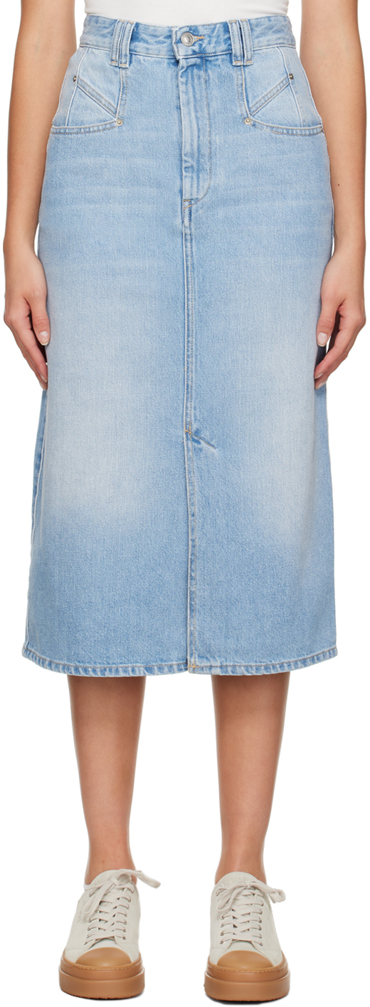 Blue Dipoma Denim Midi Skirt