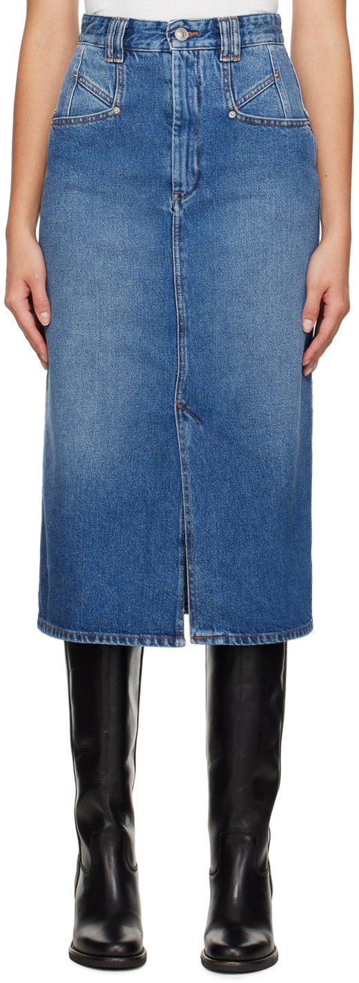 Blue Dipoma Denim Midi Skirt