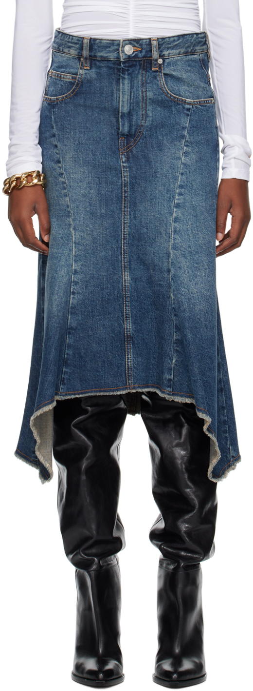 ワンピース ISABEL MARANT Women Mid Skirts RO0058FAA1J02I30BU BLUE ISABEL MARANT | Midnight blue Women's Mini Skirt | YOOX