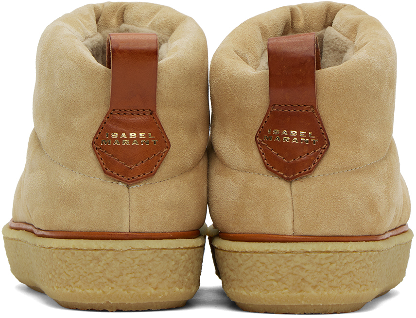 Isabel Marant Tan Suede Pillow Boots In 50tf Toffee