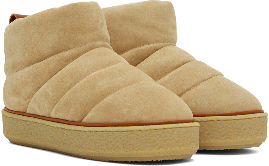 Isabel Marant Tan Suede Pillow Boots In 50tf Toffee