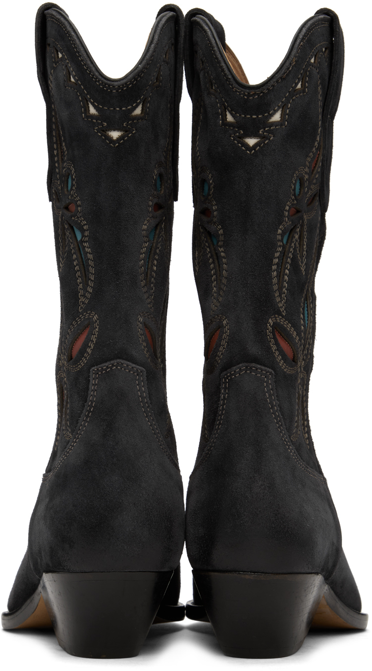 Shop Isabel Marant Gray Duerto Cowboy Boots In 02fk Faded Black