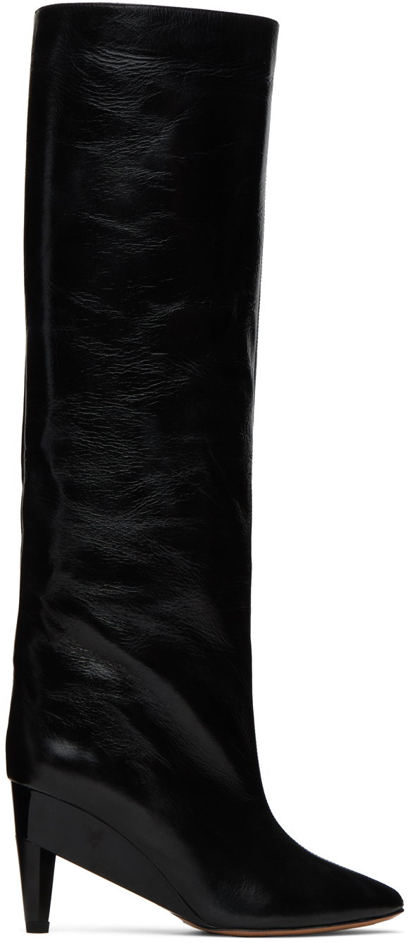Isabel Marant Black Liesel Boots In Bk