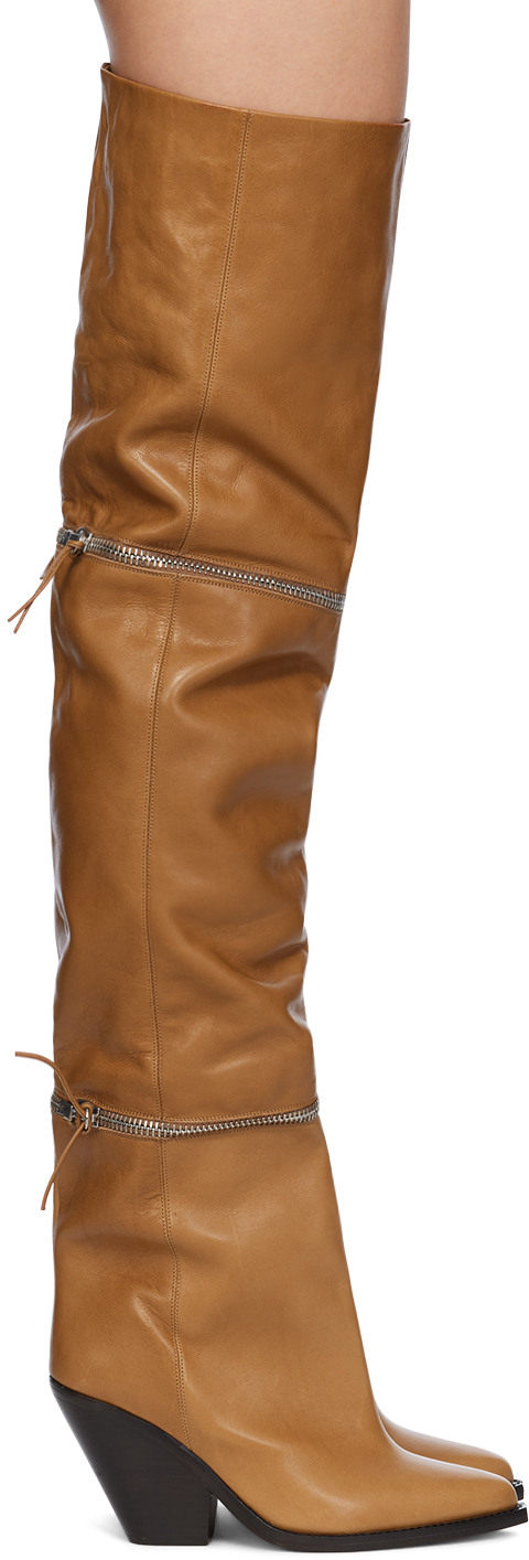 Tan Lelodie Tall Boots
