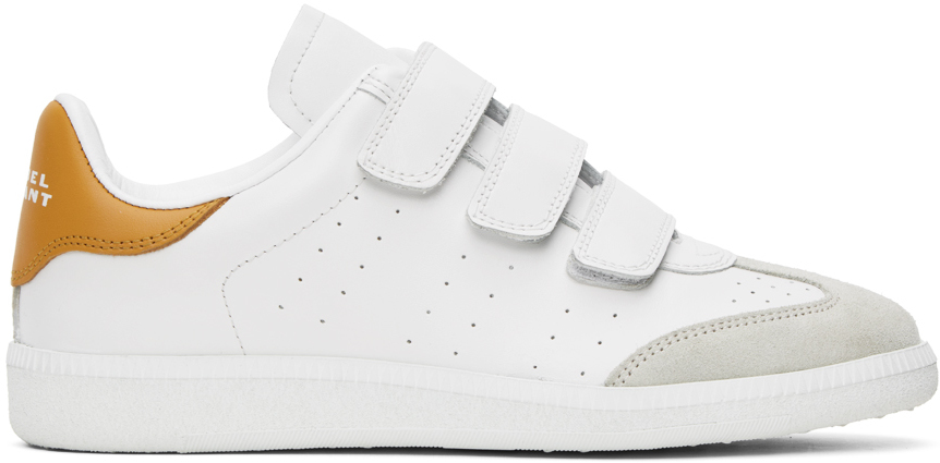 Shop Isabel Marant White Beth Sneakers In 10su Sunshine