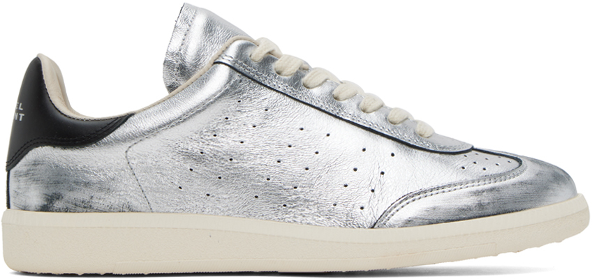 Shop Isabel Marant Silver Bryce Sneakers In 08si Silver