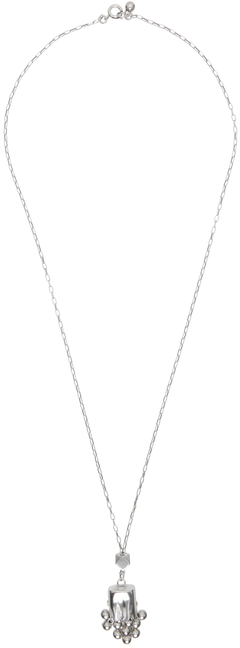 Isabel Marant Silver Pendant Necklace In 08si Silver