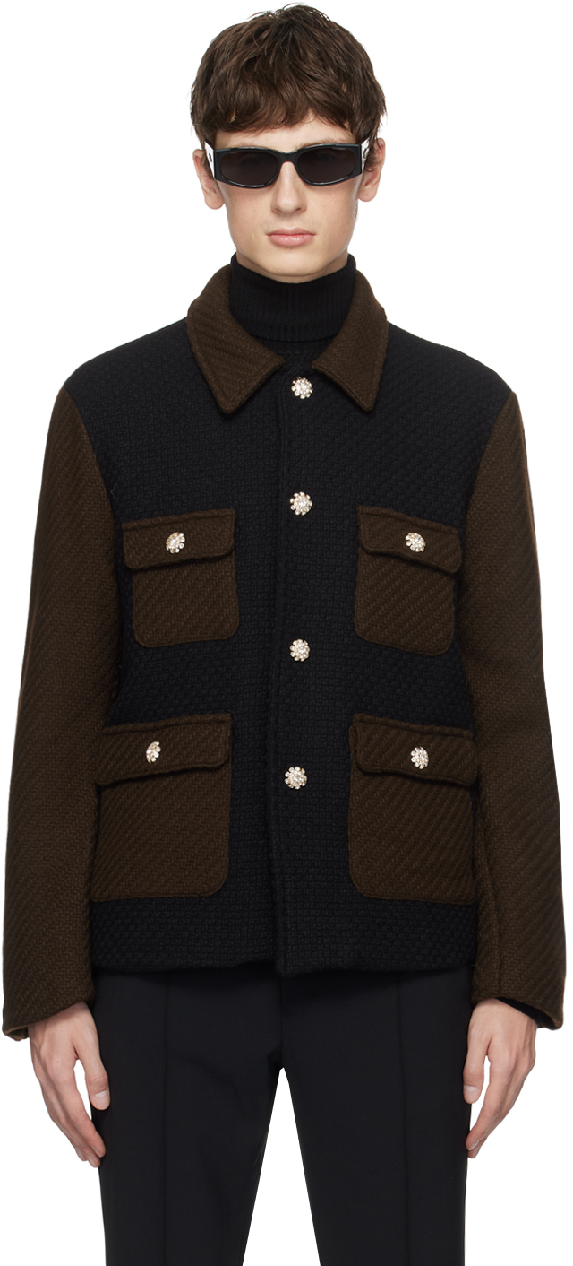 Ernest W. Baker: Black & Brown Four-Pocket Jacket | SSENSE