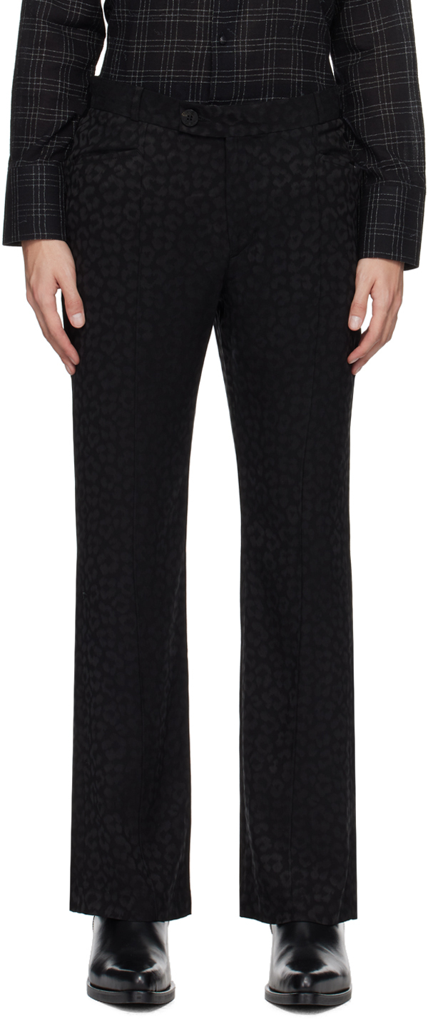 Black Cheetah Trousers by Ernest W. Baker on Sale